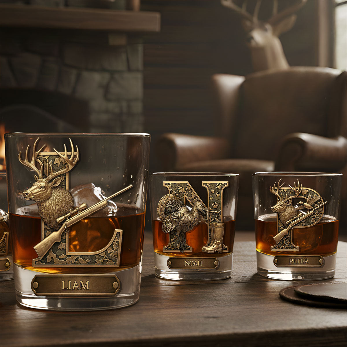 Ensemble de verres à shot personnalisés pour la chasse - Passionné de chasse