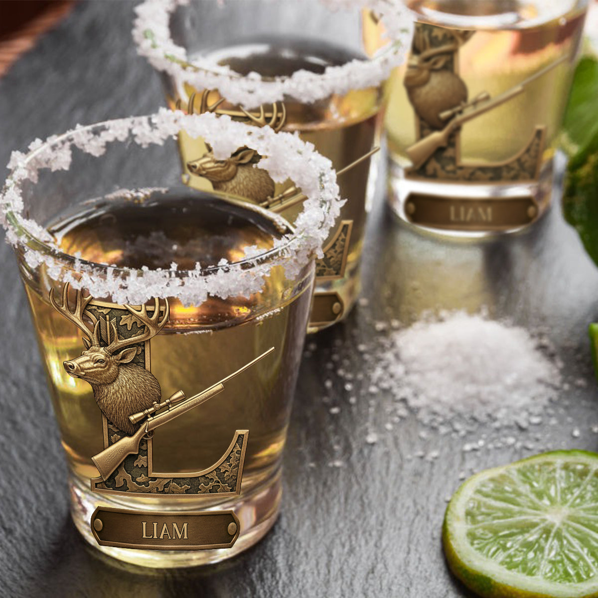 Ensemble de verres à shot personnalisés pour la chasse - Passionné de chasse