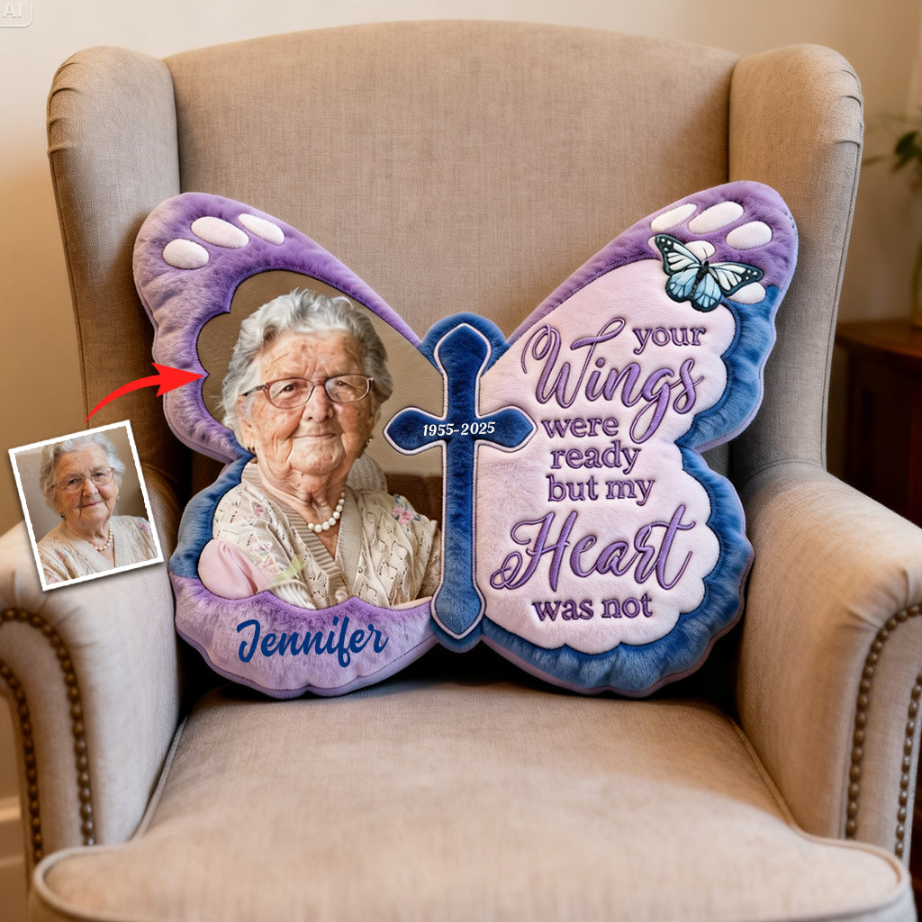 Custom From Any Photo - Personalized Memorial Faux Fur Shaped Pillow