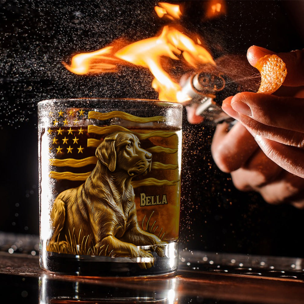 Verre à whisky personnalisé pour chien, cadeau idéal pour les amoureux des chiens, toutes races confondues.