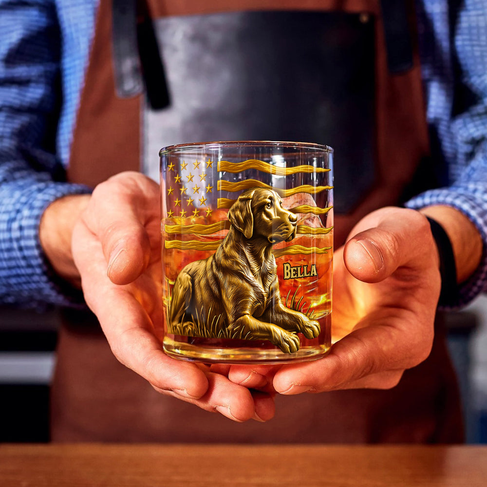 Verre à whisky personnalisé pour chien, cadeau idéal pour les amoureux des chiens, toutes races confondues.