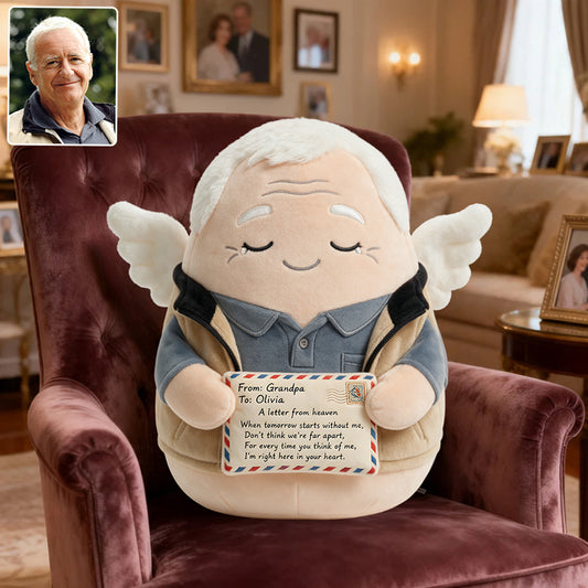 Angel de Mémoire - Coussin en Fourrure Synthétique Personnalisé
