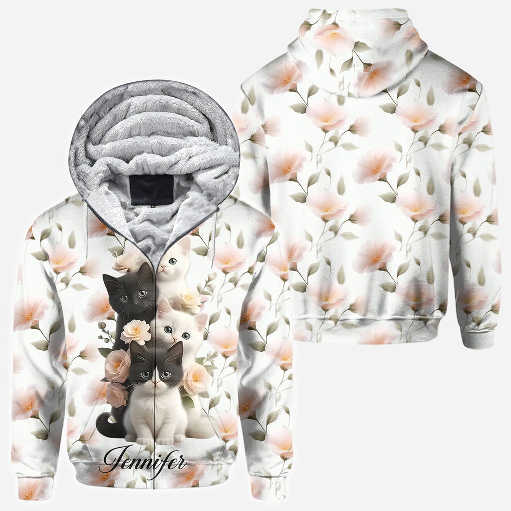 Adorables chatons - T-shirt personnalisé avec motif chat - Motif intégral