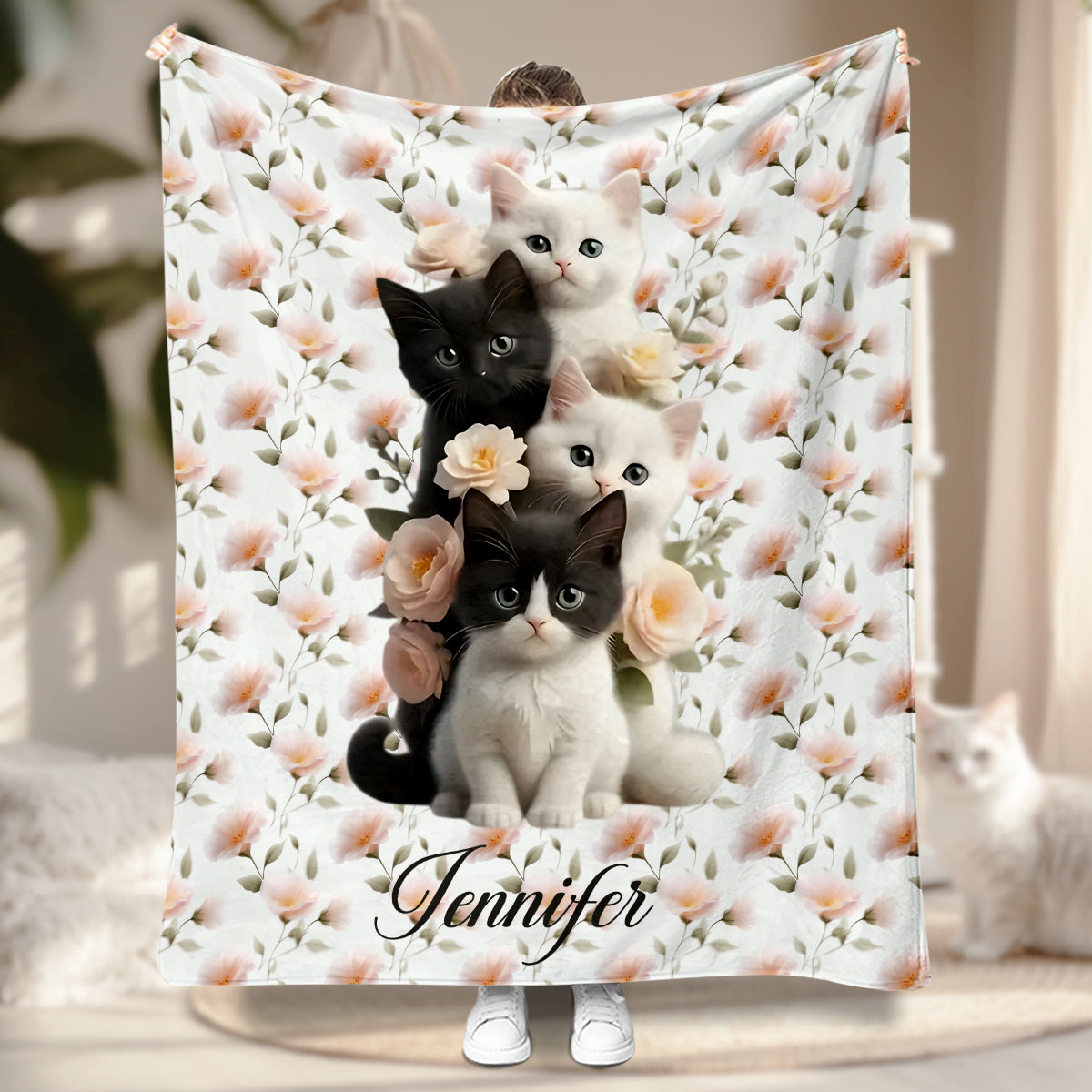 Cute Kittens - Personalized Cat Blanket