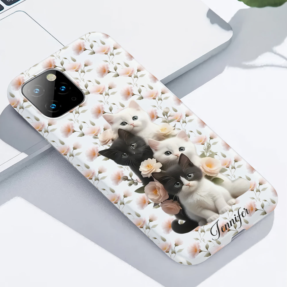 Adorables chatons - Coque de téléphone personnalisée avec motif chat intégral