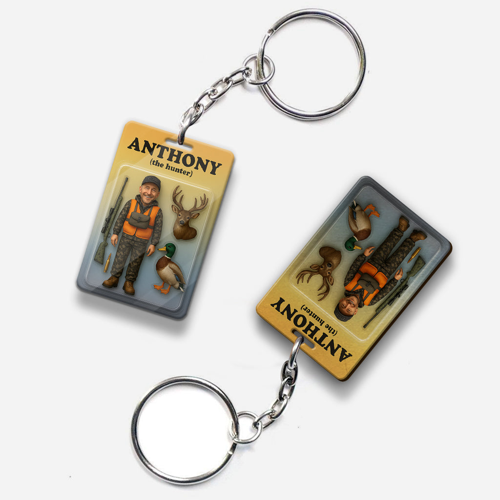 Custom Figure From Photo - Personalized Hunting Keychain