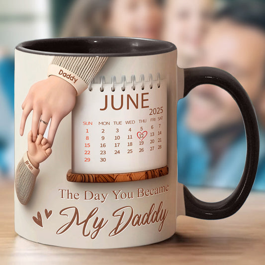 Mug personnalisé « Le jour où tu es devenu mon papa »