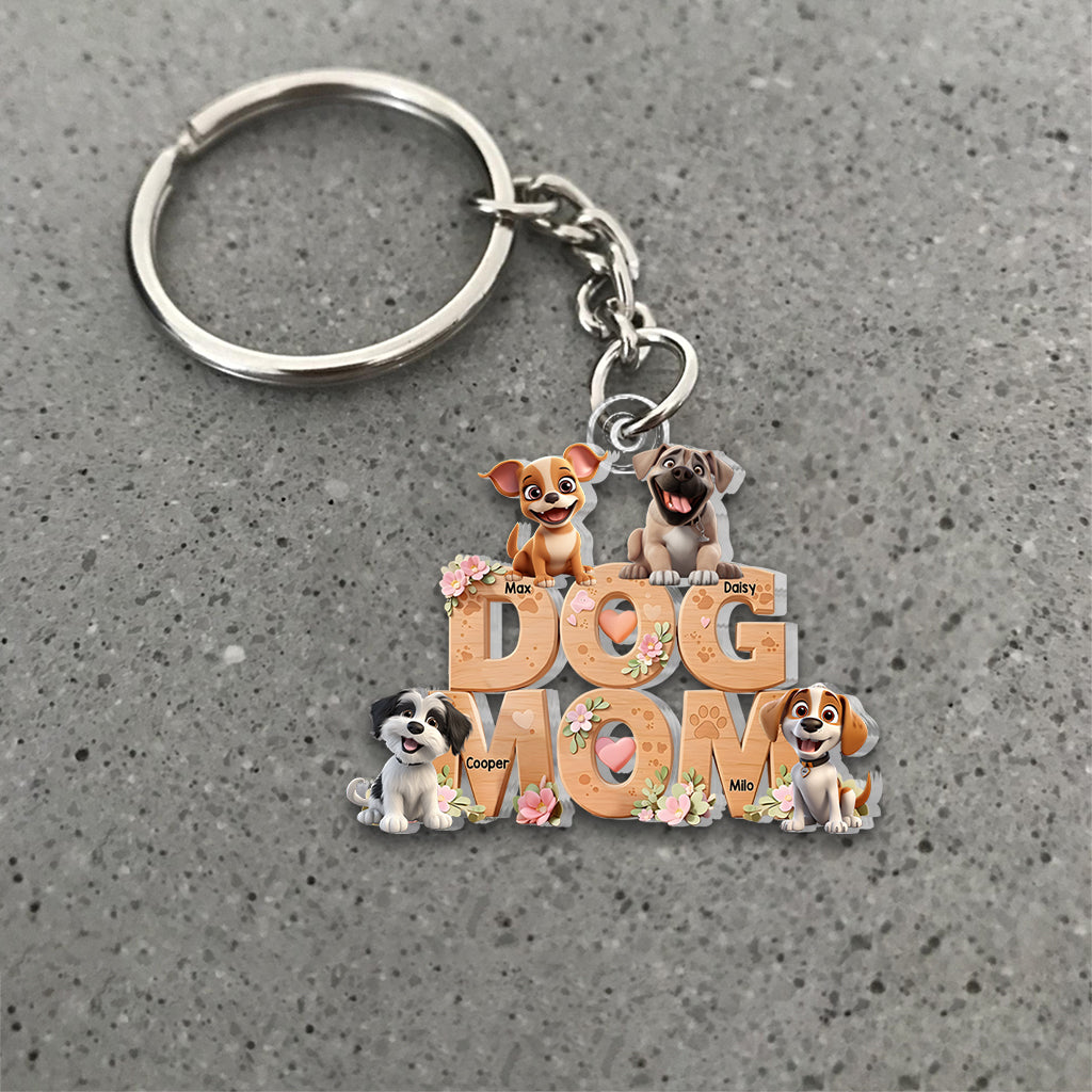 Maman de chien - Porte-clés personnalisé en forme de chien