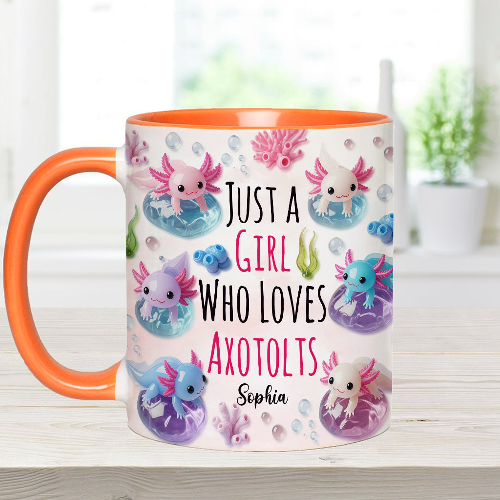 Mug personnalisé à motif axolotl « À l’ère de mon axolotl »