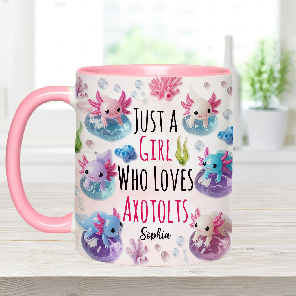 Mug personnalisé à motif axolotl « À l’ère de mon axolotl »