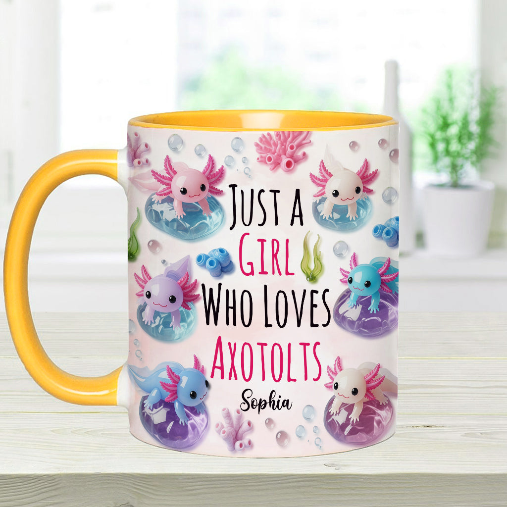 Mug personnalisé à motif axolotl « À l’ère de mon axolotl »