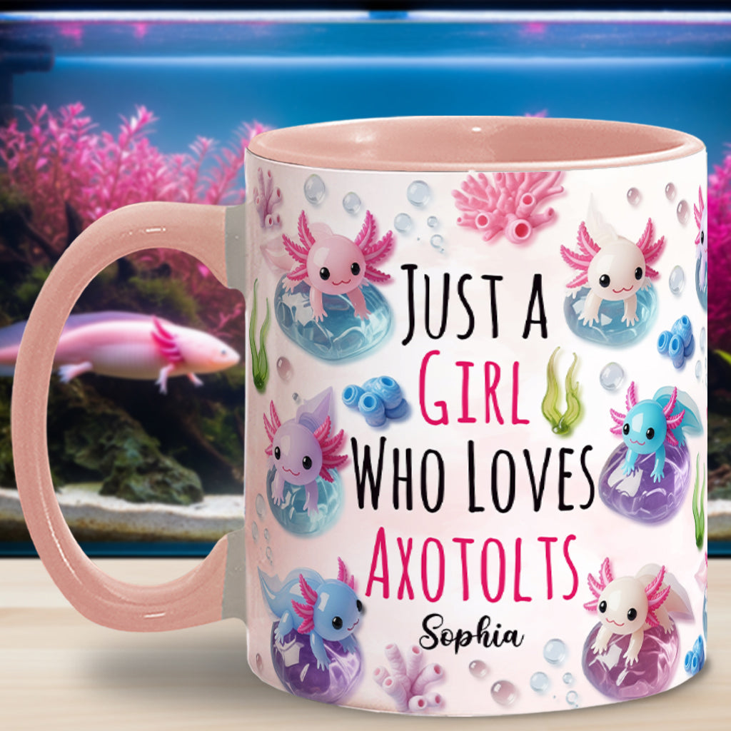 Mug personnalisé à motif axolotl « À l’ère de mon axolotl »
