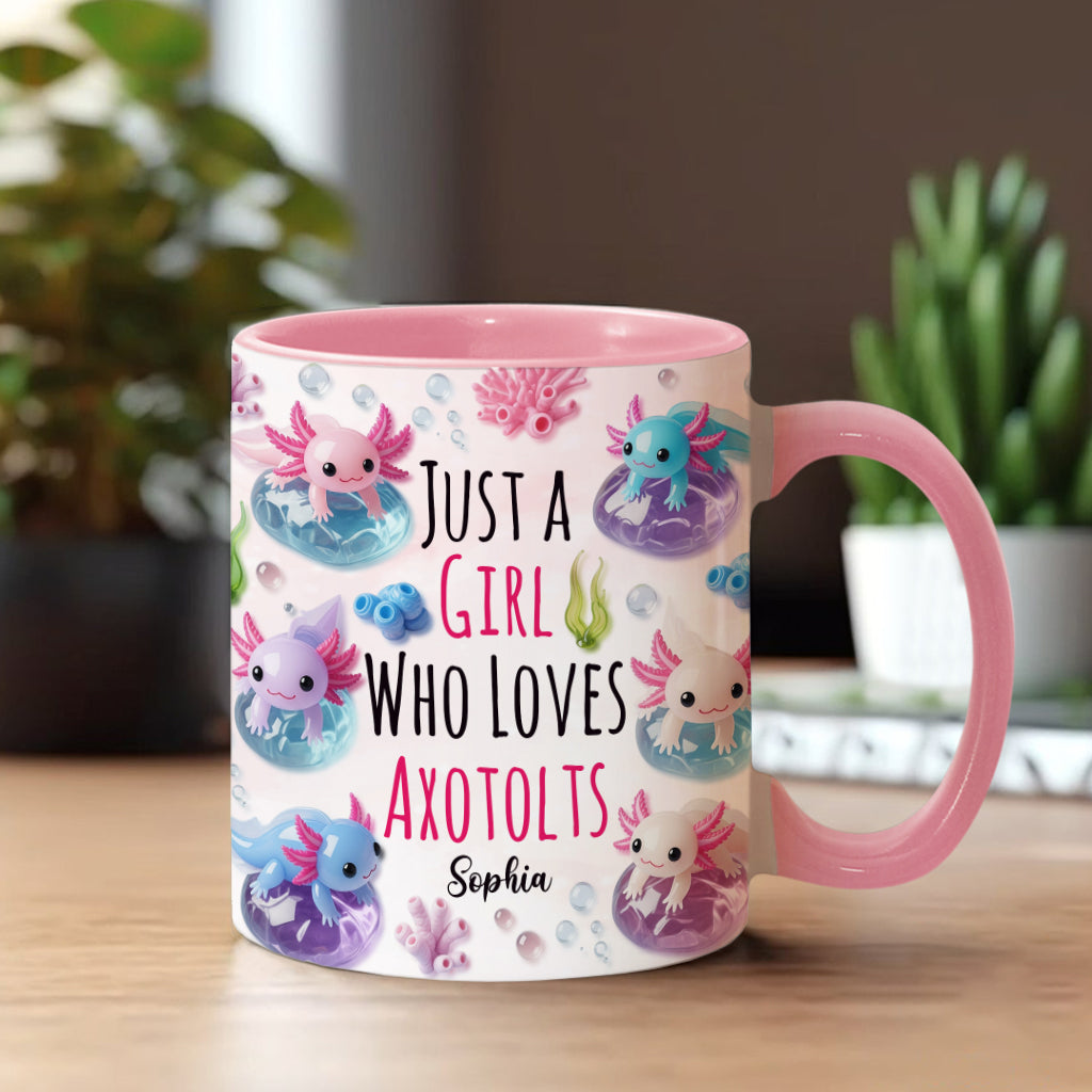 Mug personnalisé à motif axolotl « À l’ère de mon axolotl »
