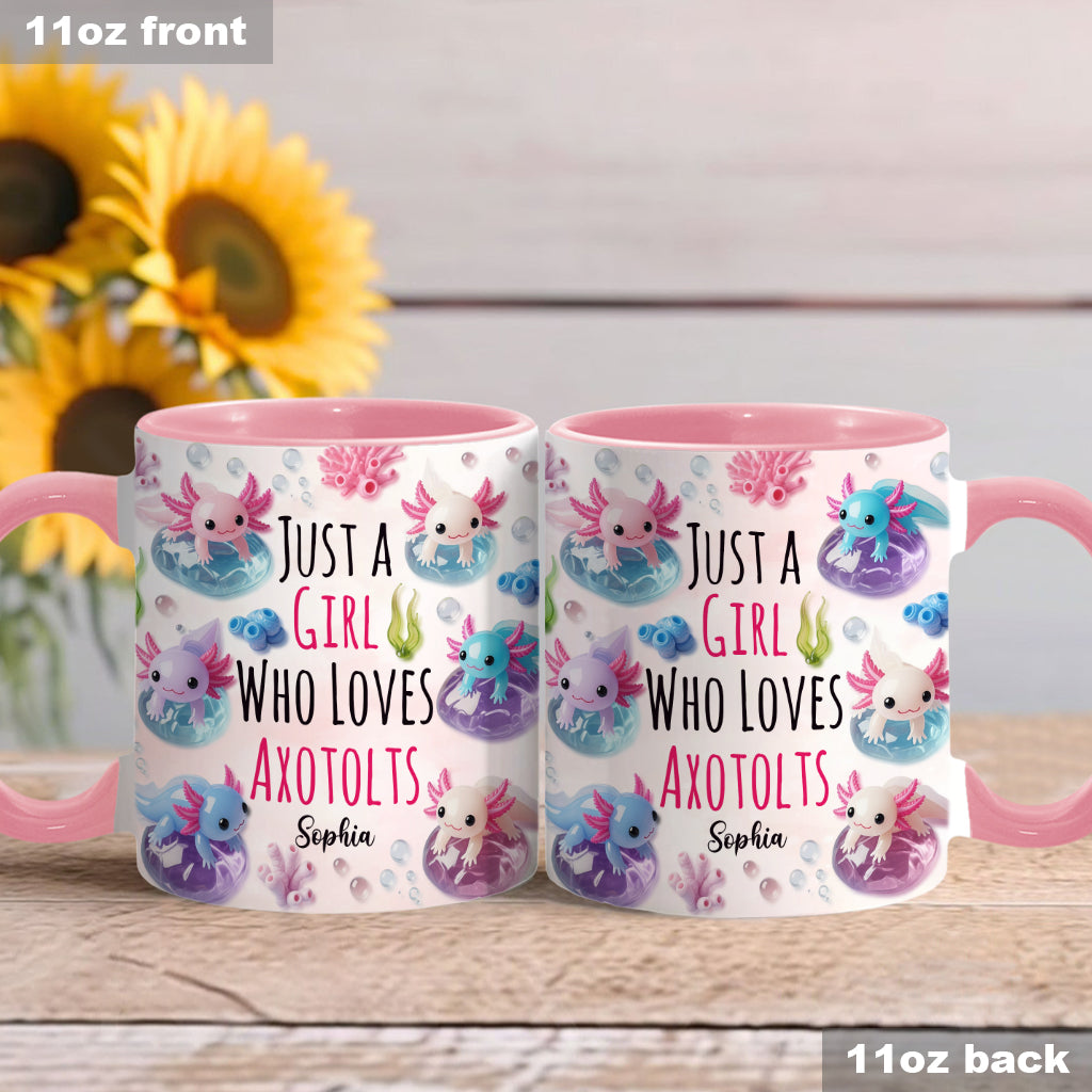 Mug personnalisé à motif axolotl « À l’ère de mon axolotl »