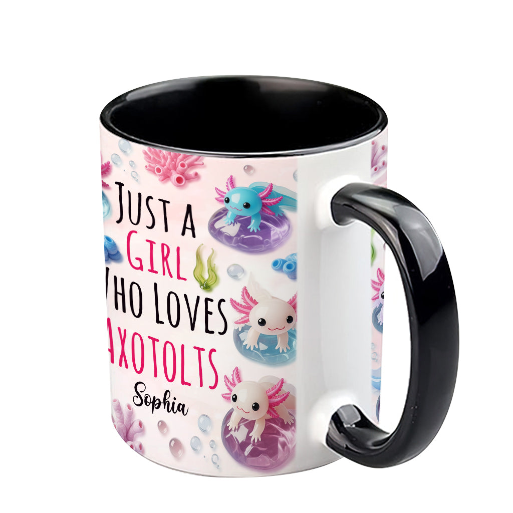 Mug personnalisé à motif axolotl « À l’ère de mon axolotl »