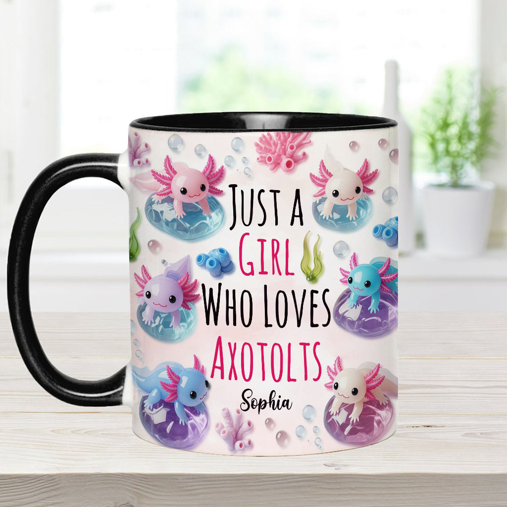 Mug personnalisé à motif axolotl « À l’ère de mon axolotl »