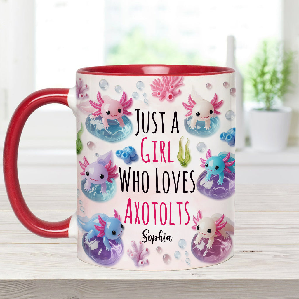 Mug personnalisé à motif axolotl « À l’ère de mon axolotl »