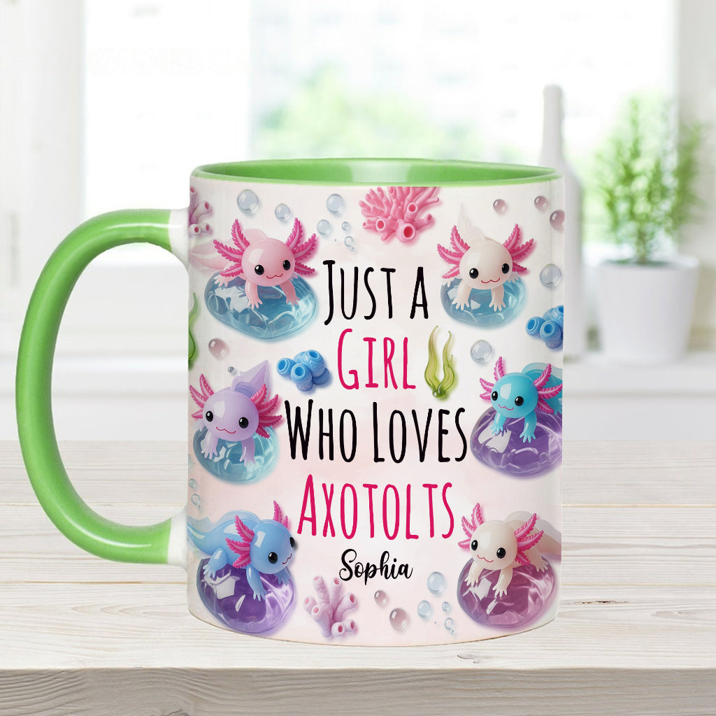Mug personnalisé à motif axolotl « À l’ère de mon axolotl »