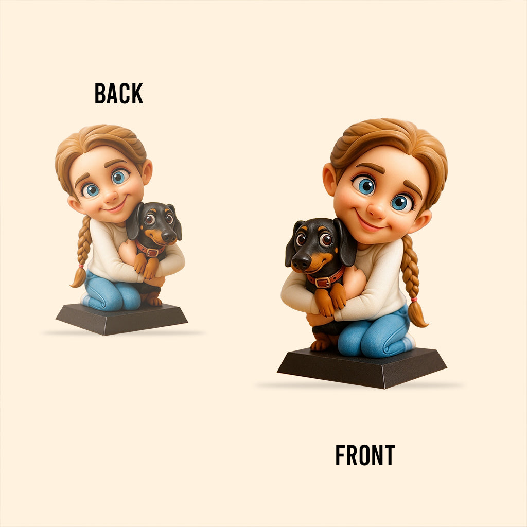 Meaningful Gift For Dog Lovers Cartoonish Style - Personalized Dog Custom Shaped Acrylic Plaque