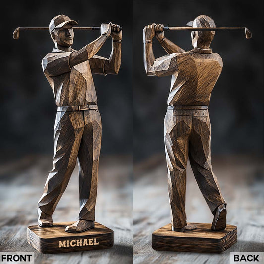 Best Golfer By Par - Personalized Golf Custom Shaped Wood Plaque
