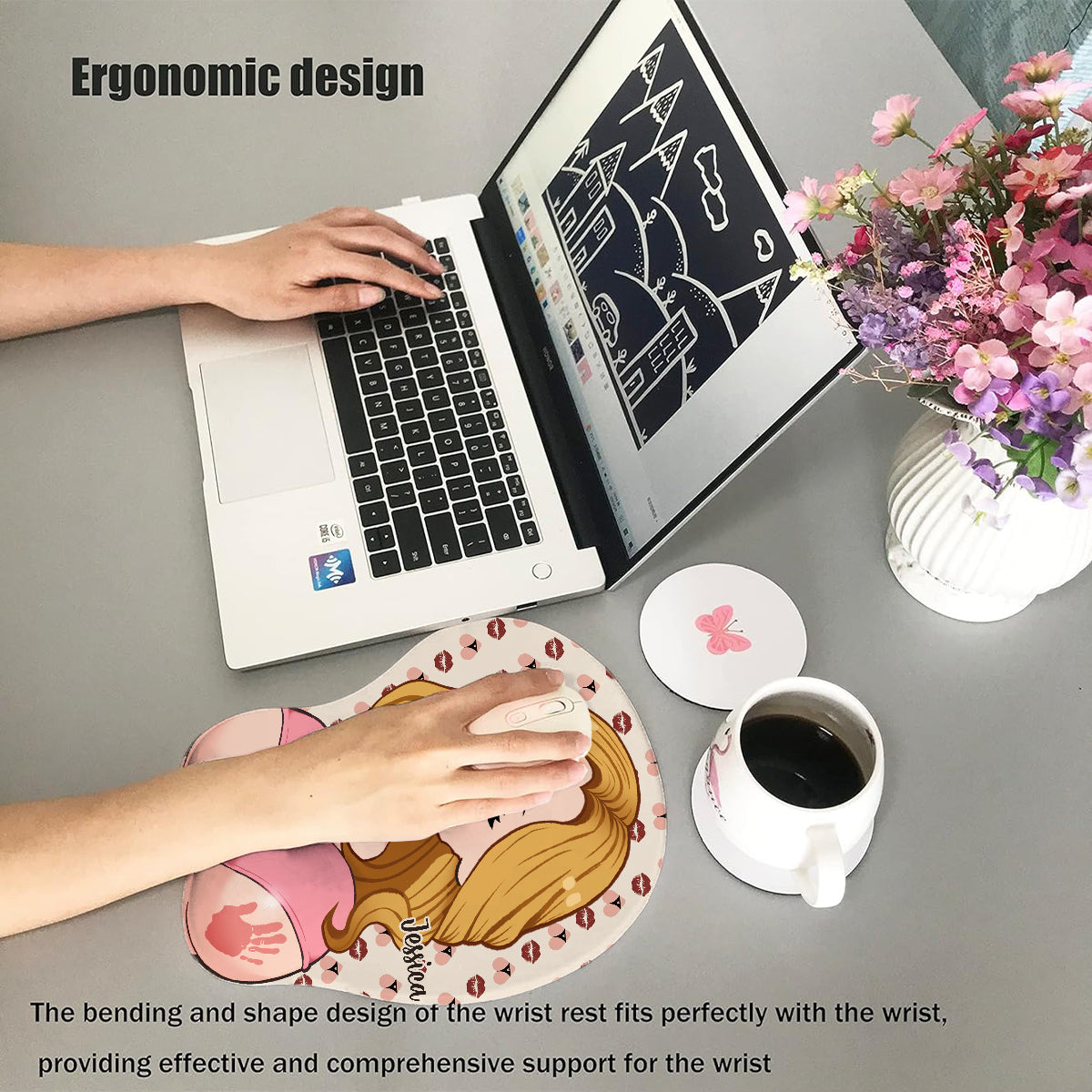 Tapis de souris 3D personnalisé pour couple drôle et coquin