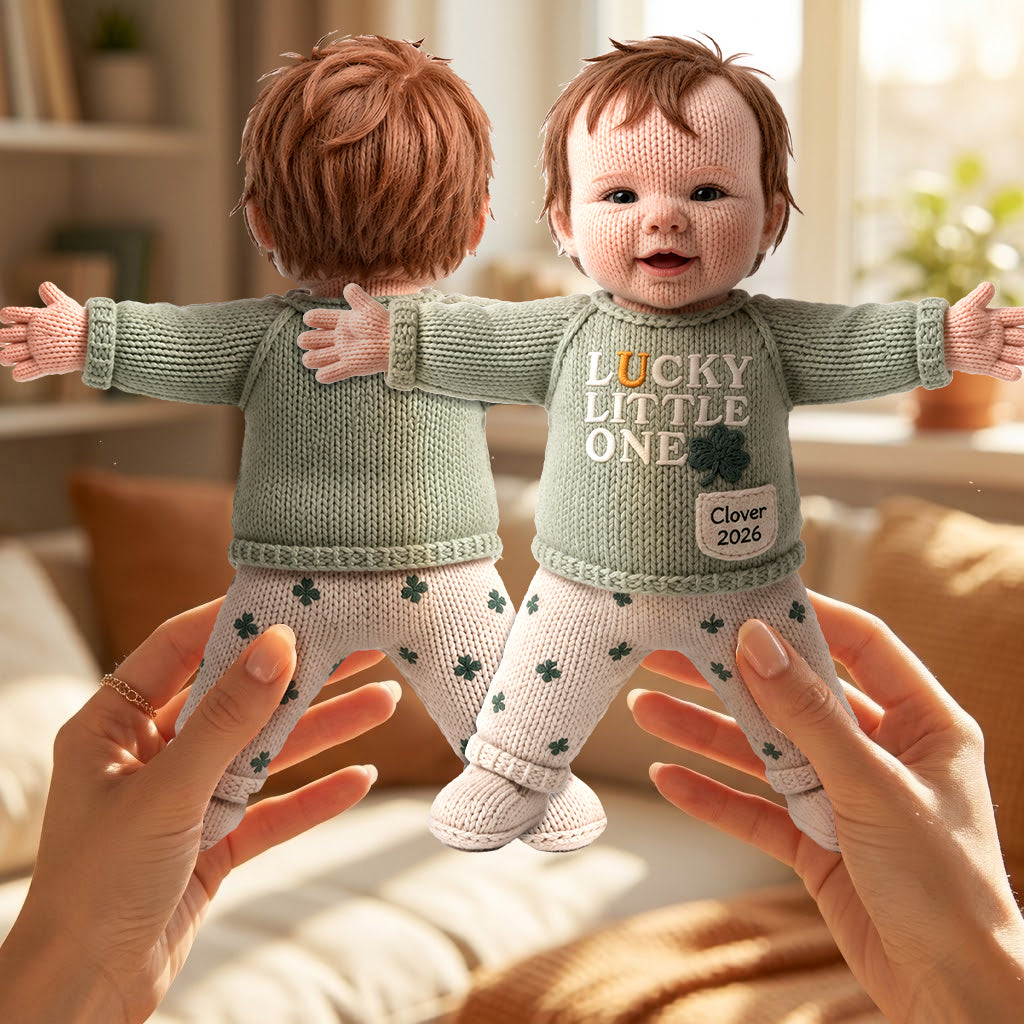 Custom From Any Photo - Personalized Kid Posable Plush Doll