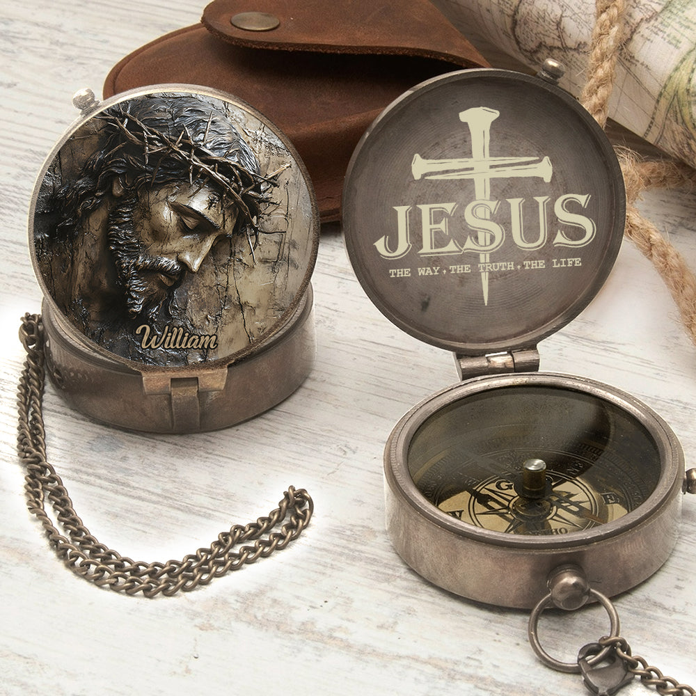 Faith Hope Love - Personalized Christian Compass