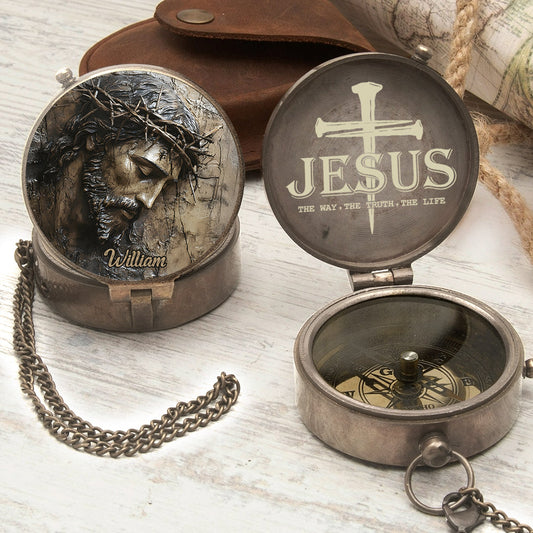 Faith Hope Love - Personalized Christian Compass