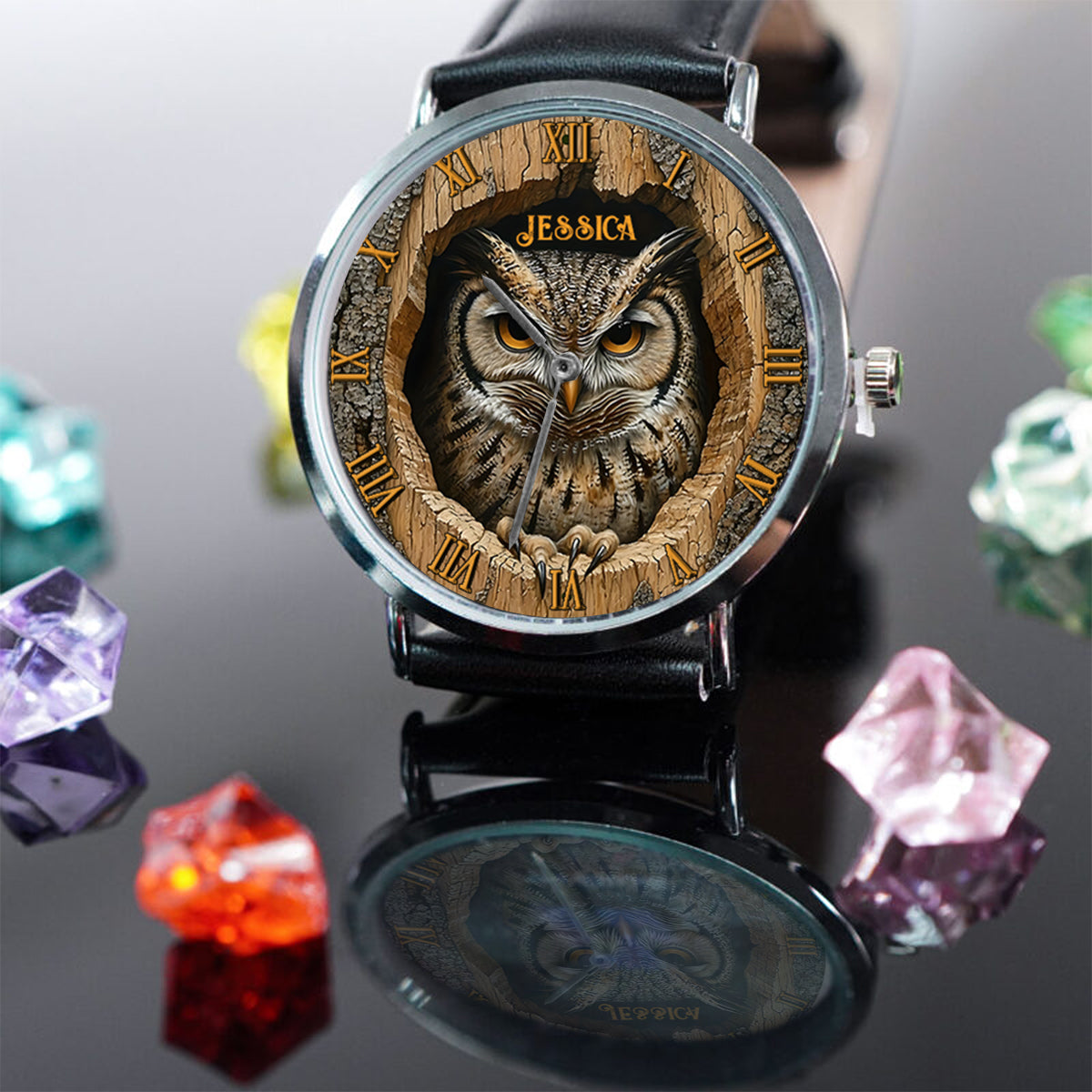 Montre-bracelet hibou personnalisée Love Owls