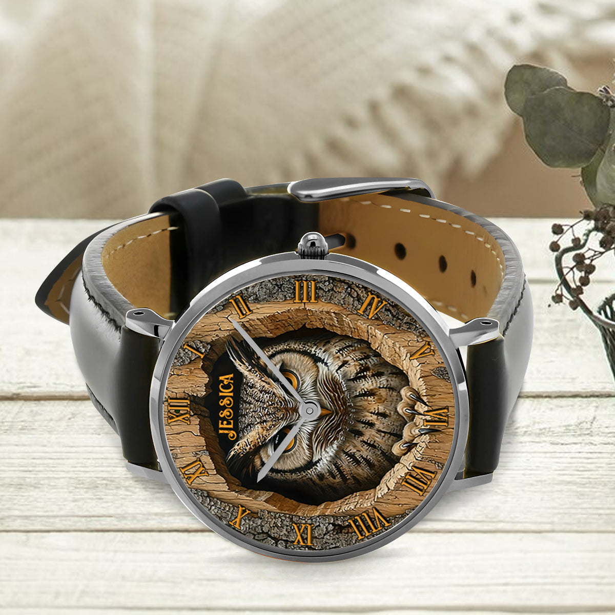 Montre-bracelet hibou personnalisée Love Owls