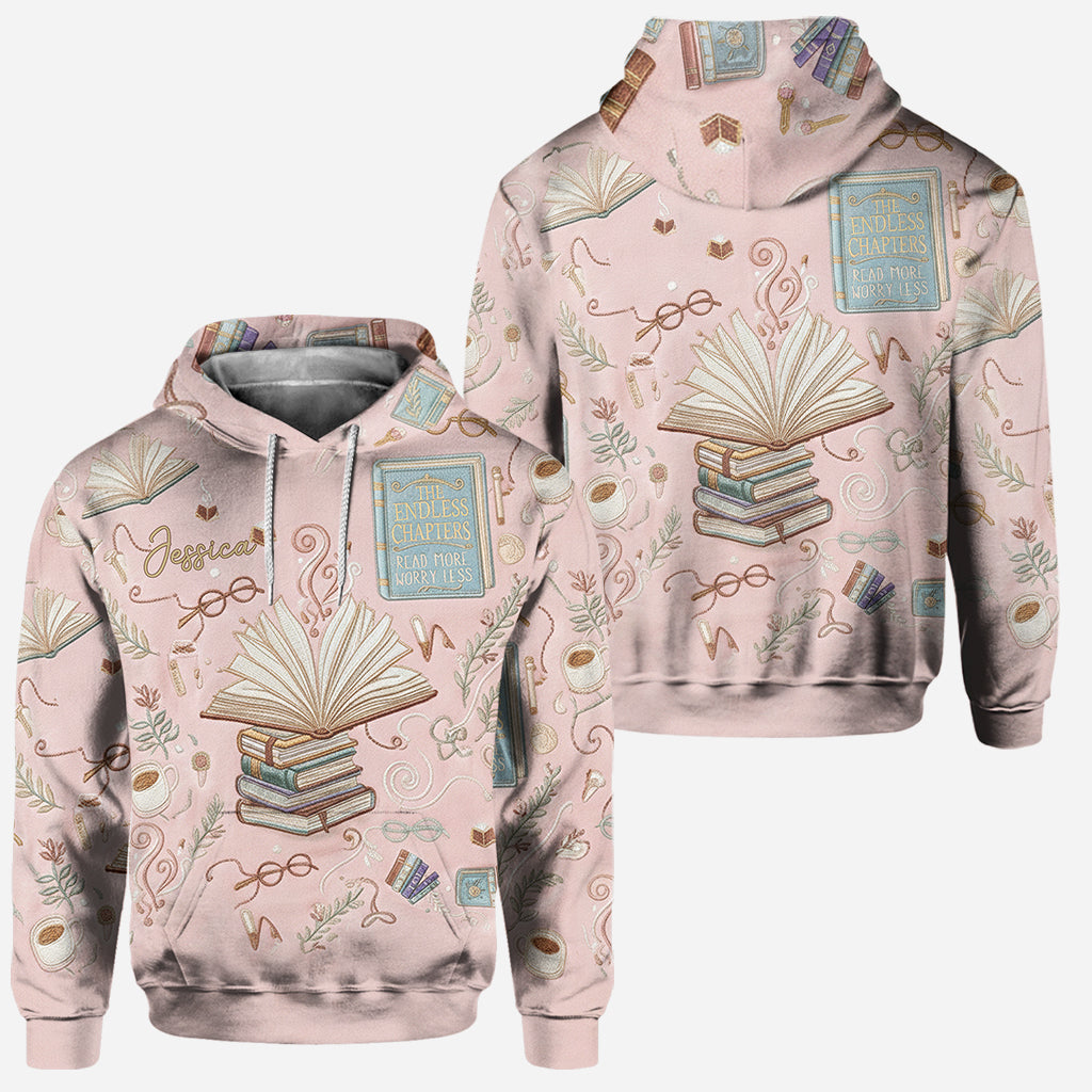 Juste une fille qui aime les livres - Sweat à capuche et legging personnalisés avec des livres