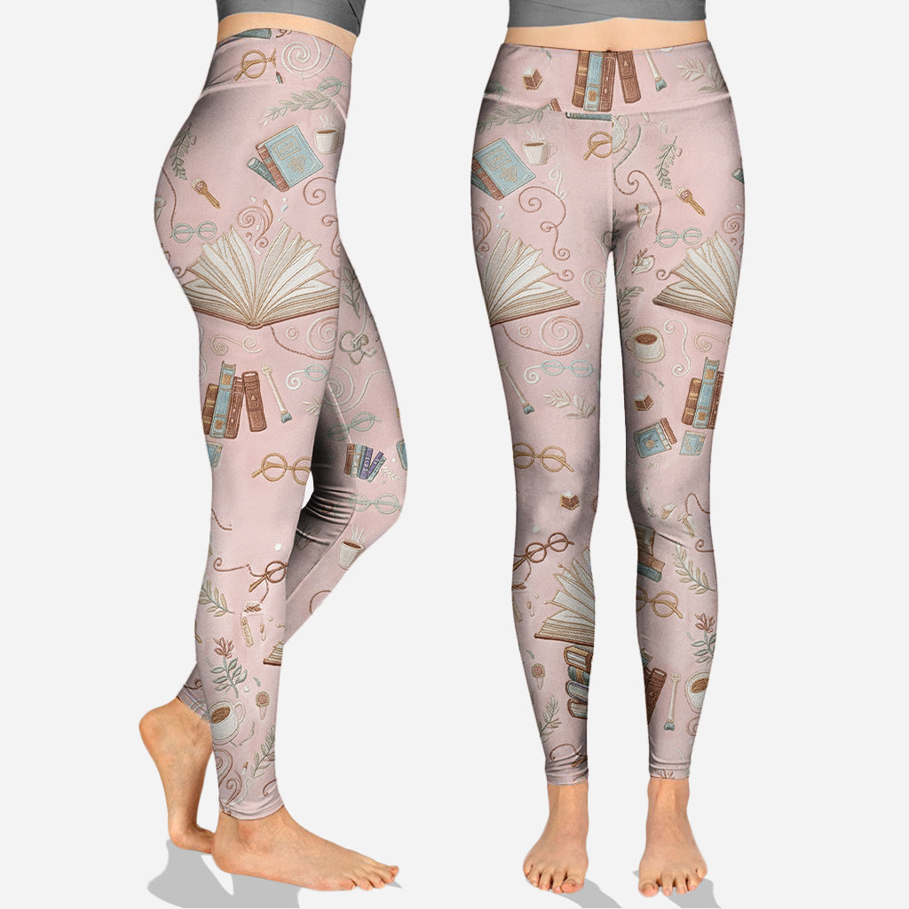 Juste une fille qui aime les livres - Sweat à capuche et legging personnalisés avec des livres