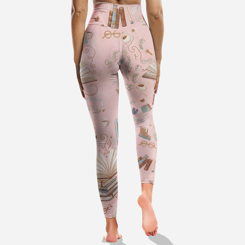 Juste une fille qui aime les livres - Sweat à capuche et legging personnalisés avec des livres