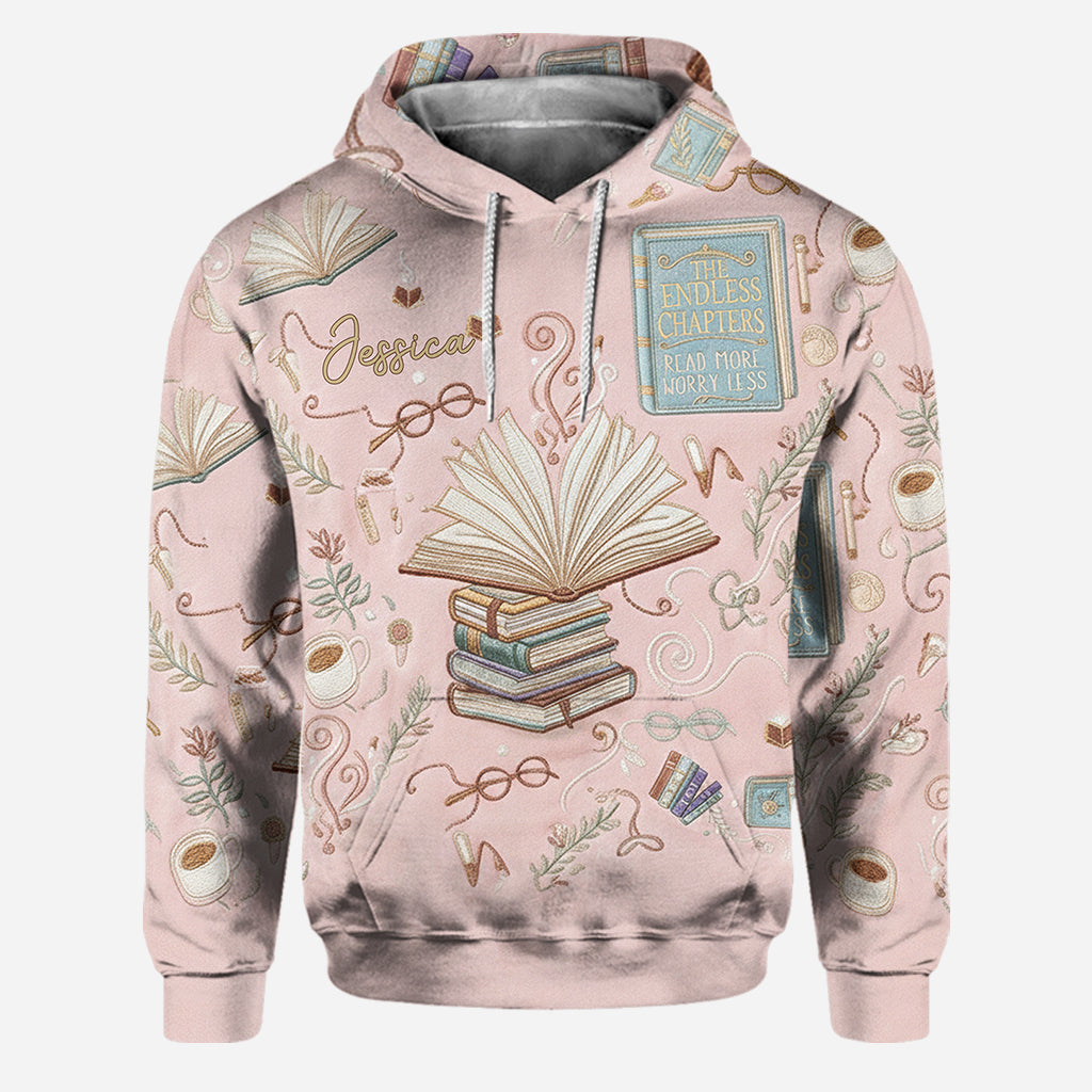 Juste une fille qui aime les livres - Sweat à capuche et legging personnalisés avec des livres