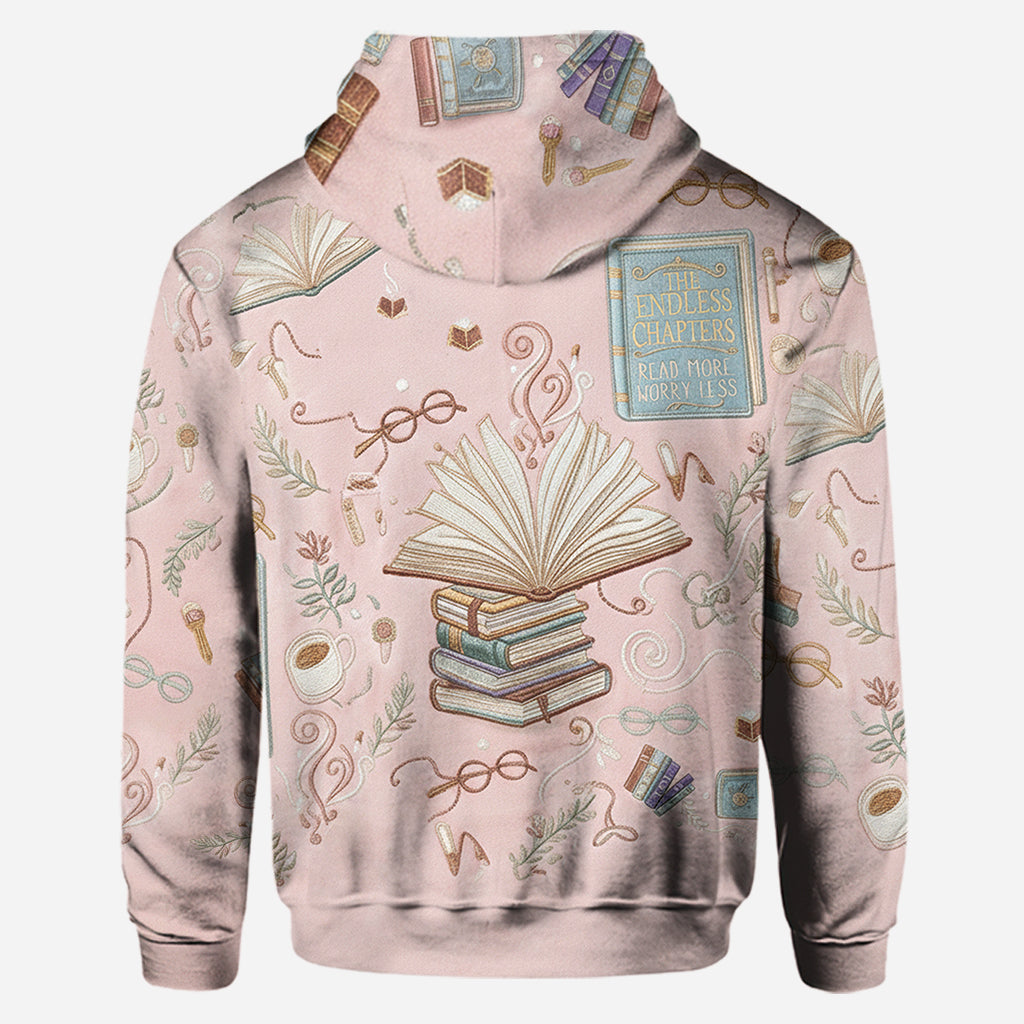 Juste une fille qui aime les livres - Sweat à capuche et legging personnalisés avec des livres