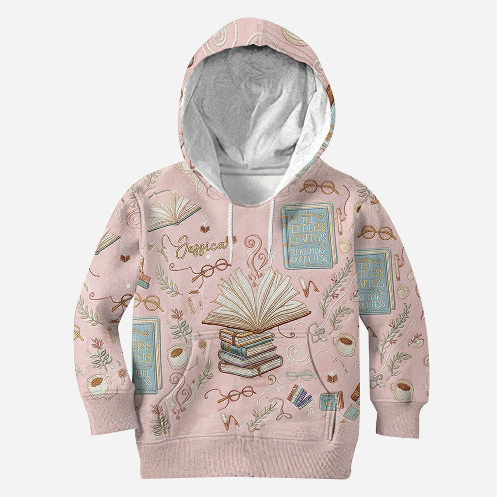 Juste une fille qui aime les livres - Sweat à capuche et legging personnalisés avec des livres