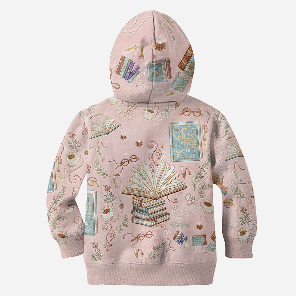 Juste une fille qui aime les livres - Sweat à capuche et legging personnalisés avec des livres