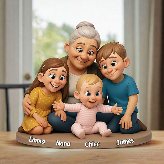 Nous t'aimons - Plaque acrylique personnalisée pour grand-mère
