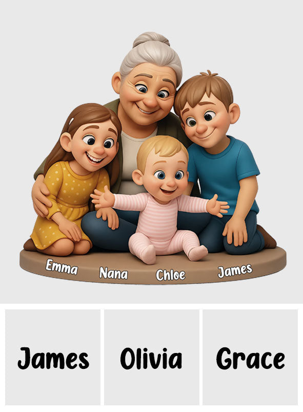 We Love You - Personalized Grandma Custom Shaped Acrylic Plaque