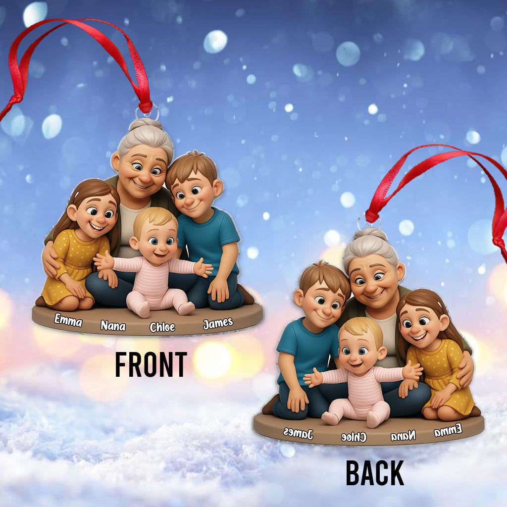 On t'aime - Ornement personnalisé pour grand-mère