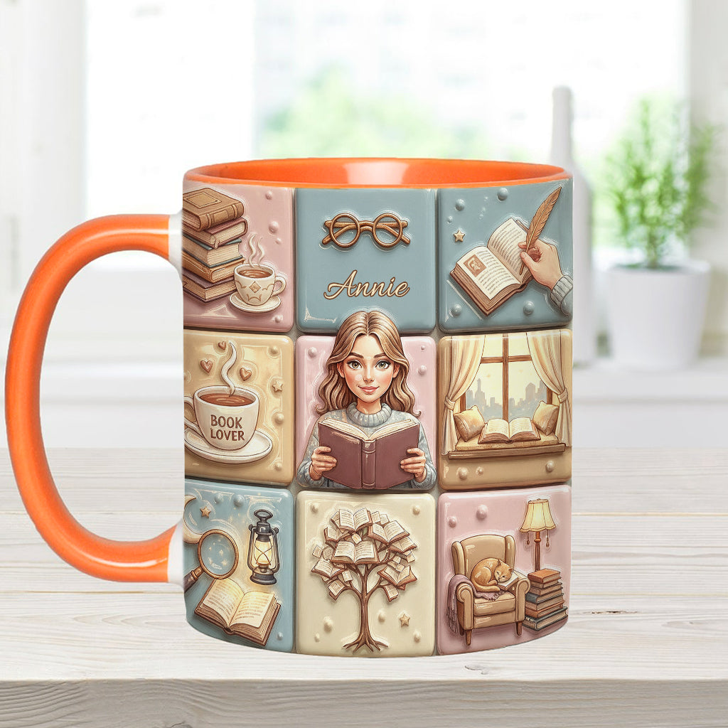 Mug personnalisé pour les passionnés de lecture et les bibliophiles - Sensibilisation au cancer du sein
