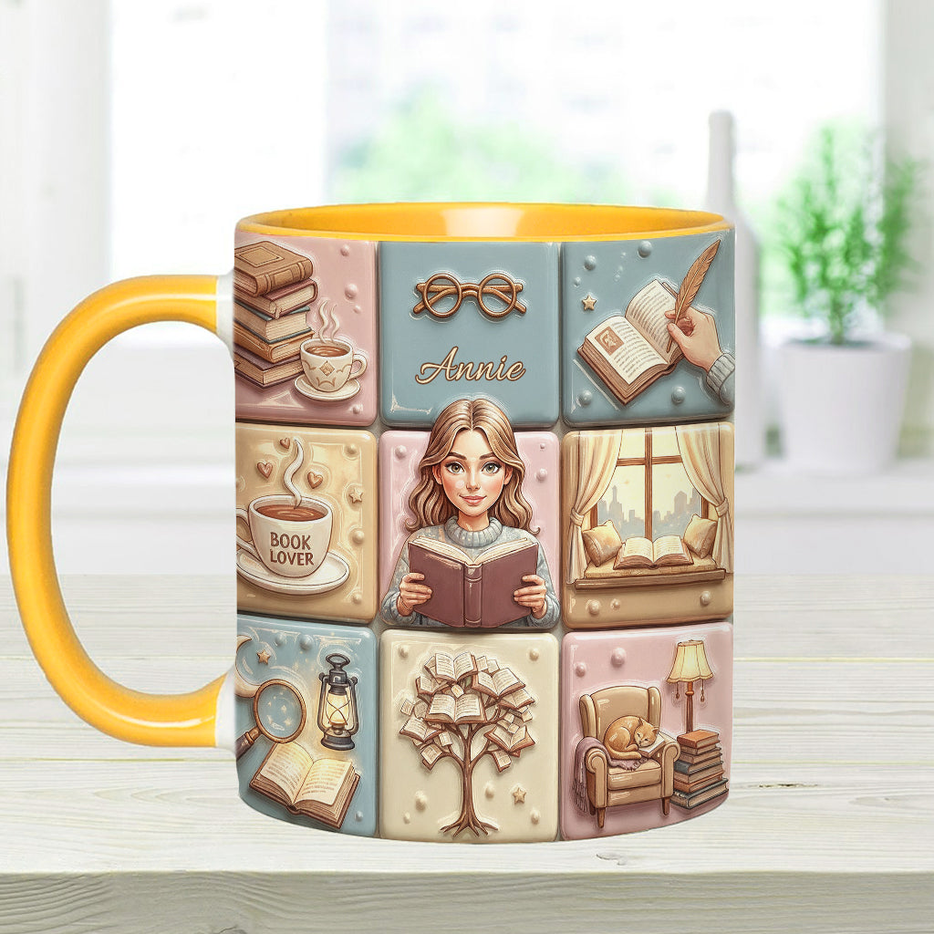 Mug personnalisé pour les passionnés de lecture et les bibliophiles - Sensibilisation au cancer du sein