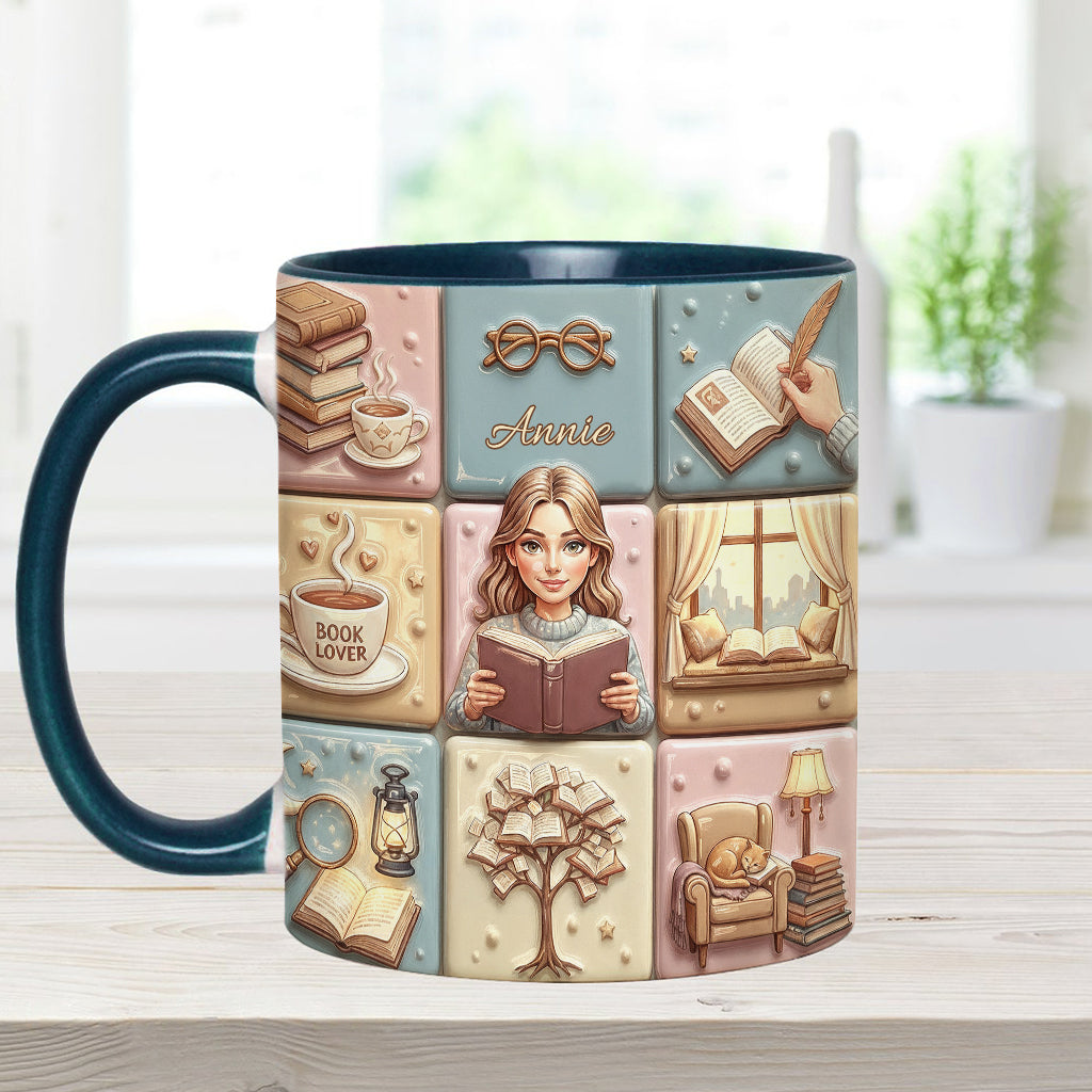 Mug personnalisé pour les passionnés de lecture et les bibliophiles - Sensibilisation au cancer du sein
