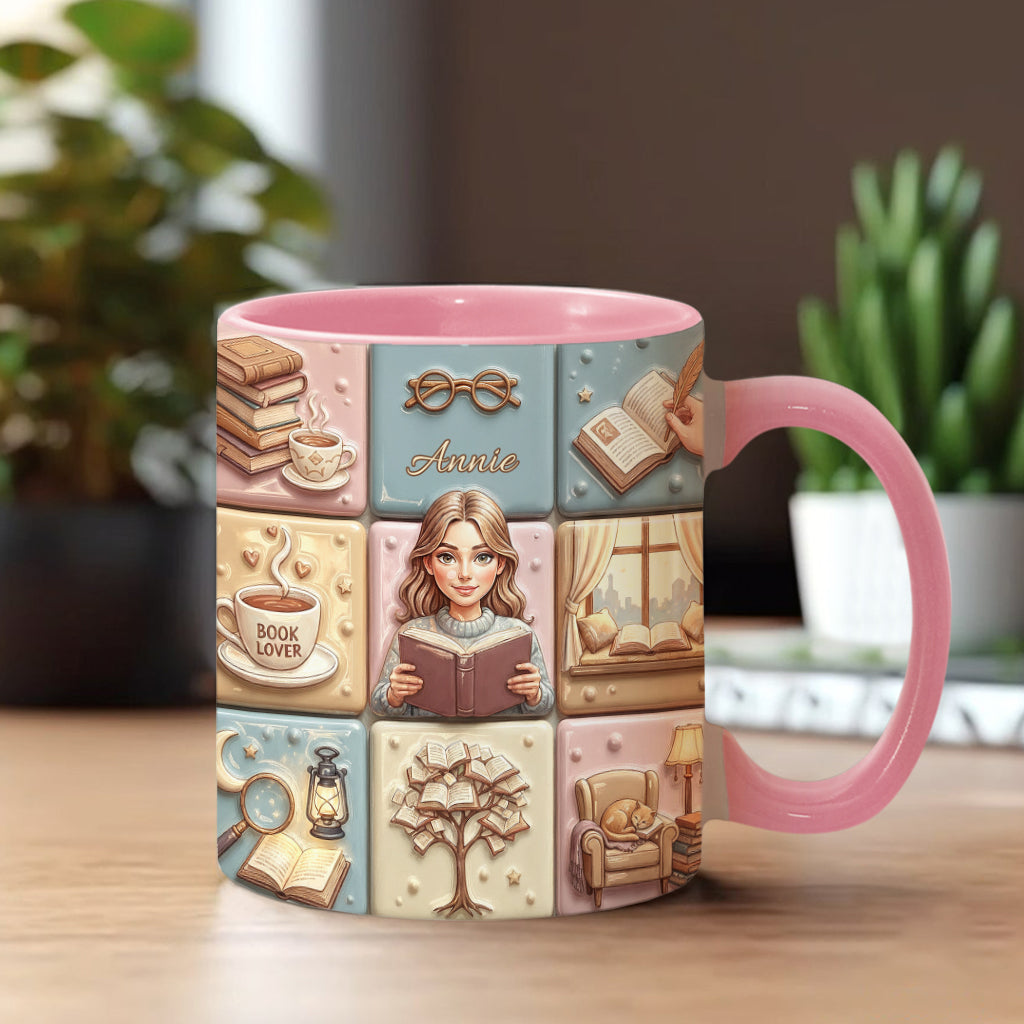 Mug personnalisé pour les passionnés de lecture et les bibliophiles - Sensibilisation au cancer du sein