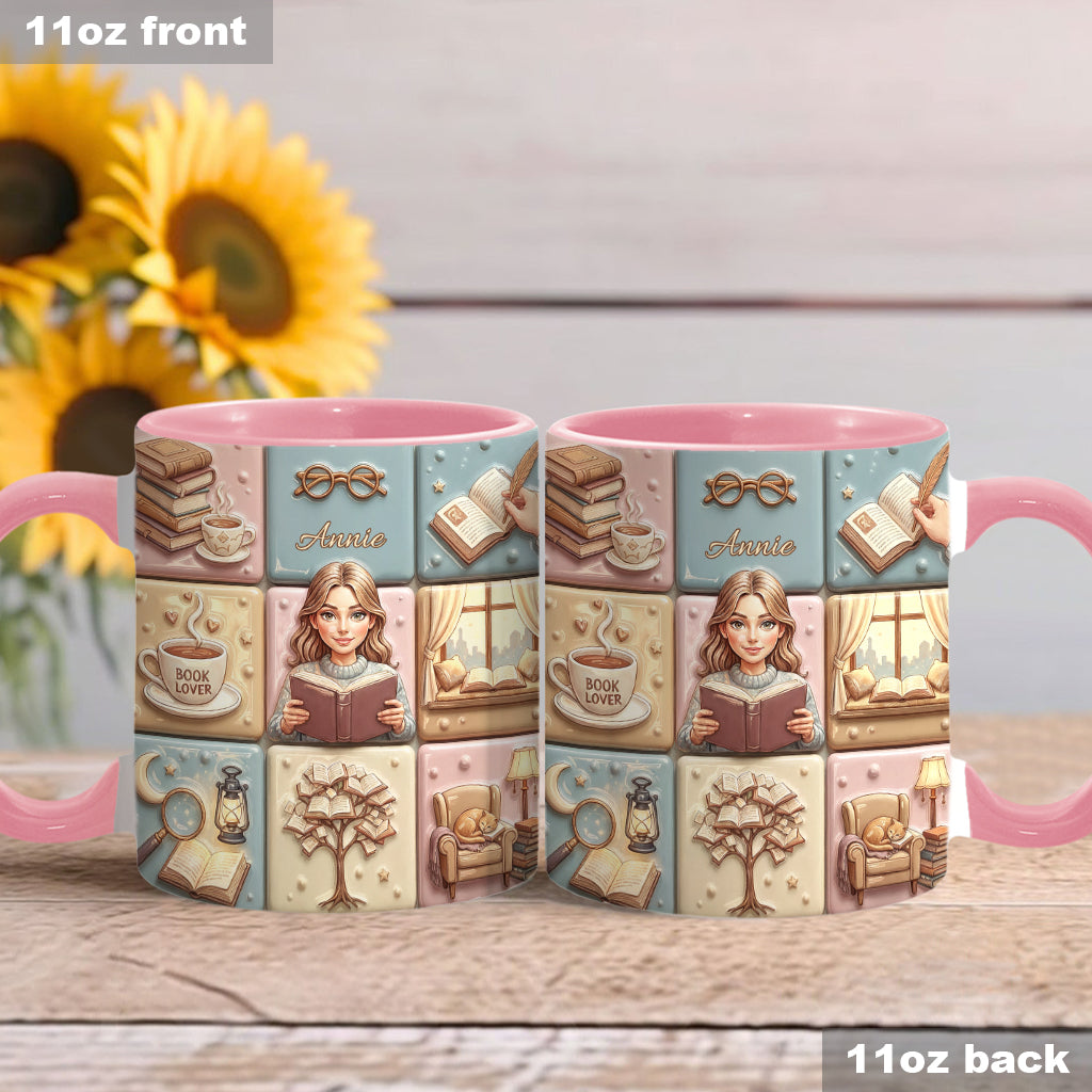 Mug personnalisé pour les passionnés de lecture et les bibliophiles - Sensibilisation au cancer du sein