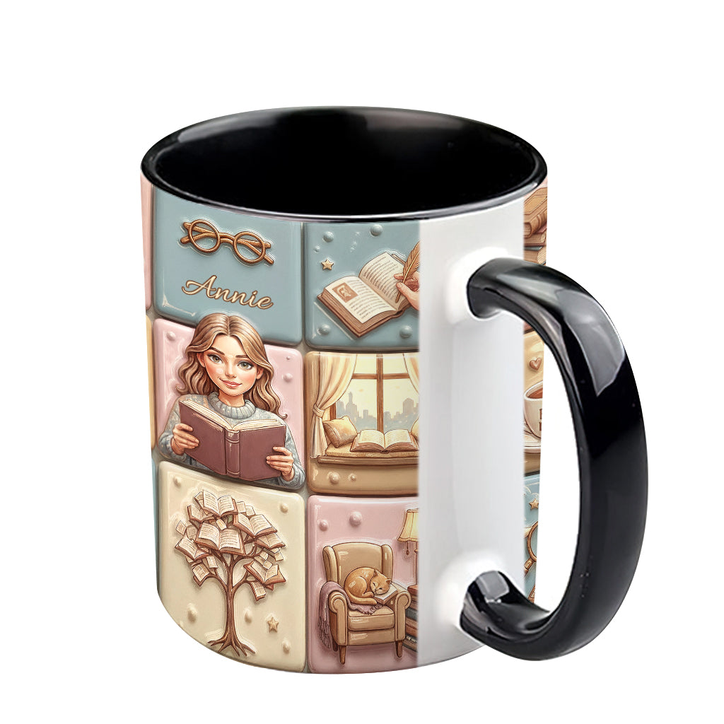 Mug personnalisé pour les passionnés de lecture et les bibliophiles - Sensibilisation au cancer du sein