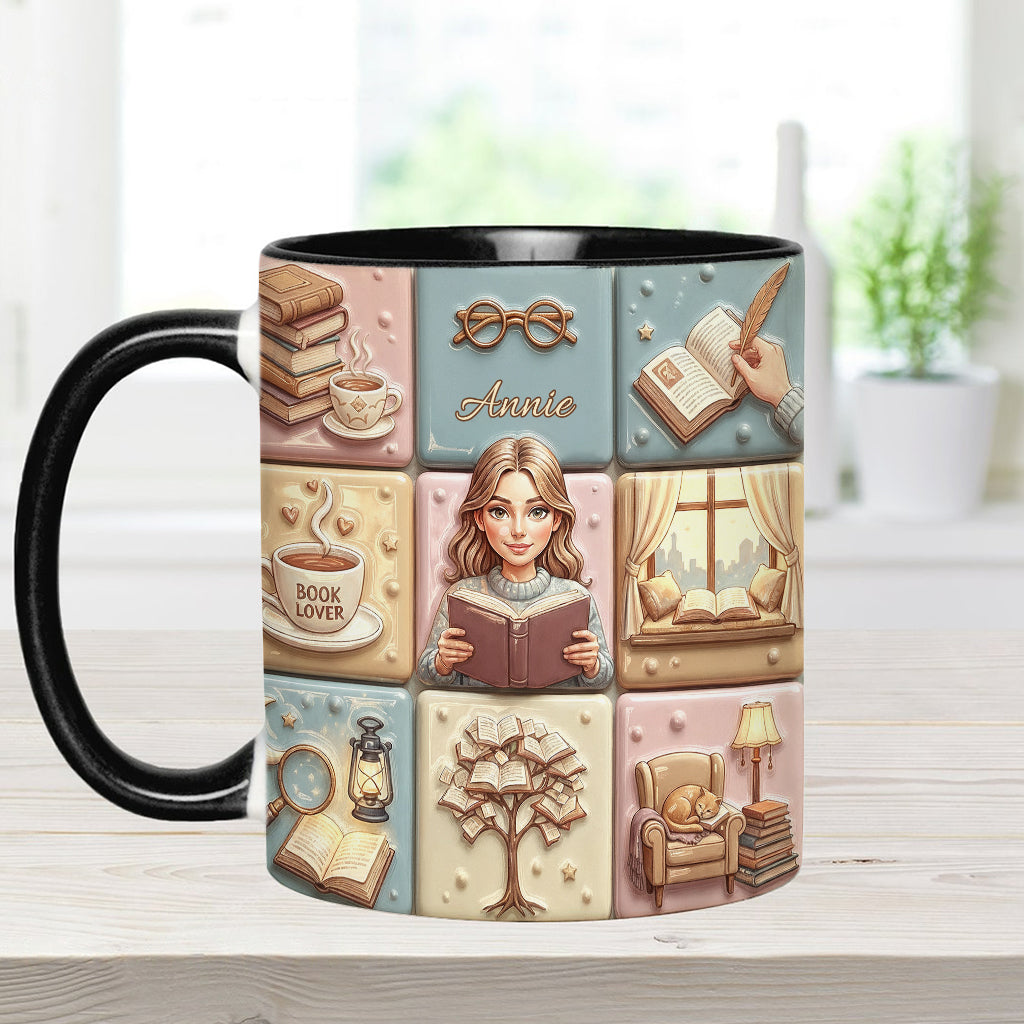 Mug personnalisé pour les passionnés de lecture et les bibliophiles - Sensibilisation au cancer du sein