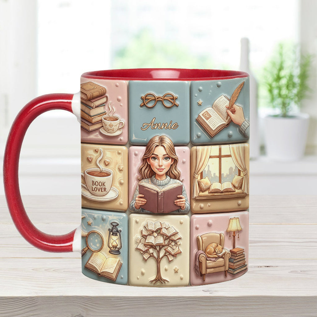 Mug personnalisé pour les passionnés de lecture et les bibliophiles - Sensibilisation au cancer du sein