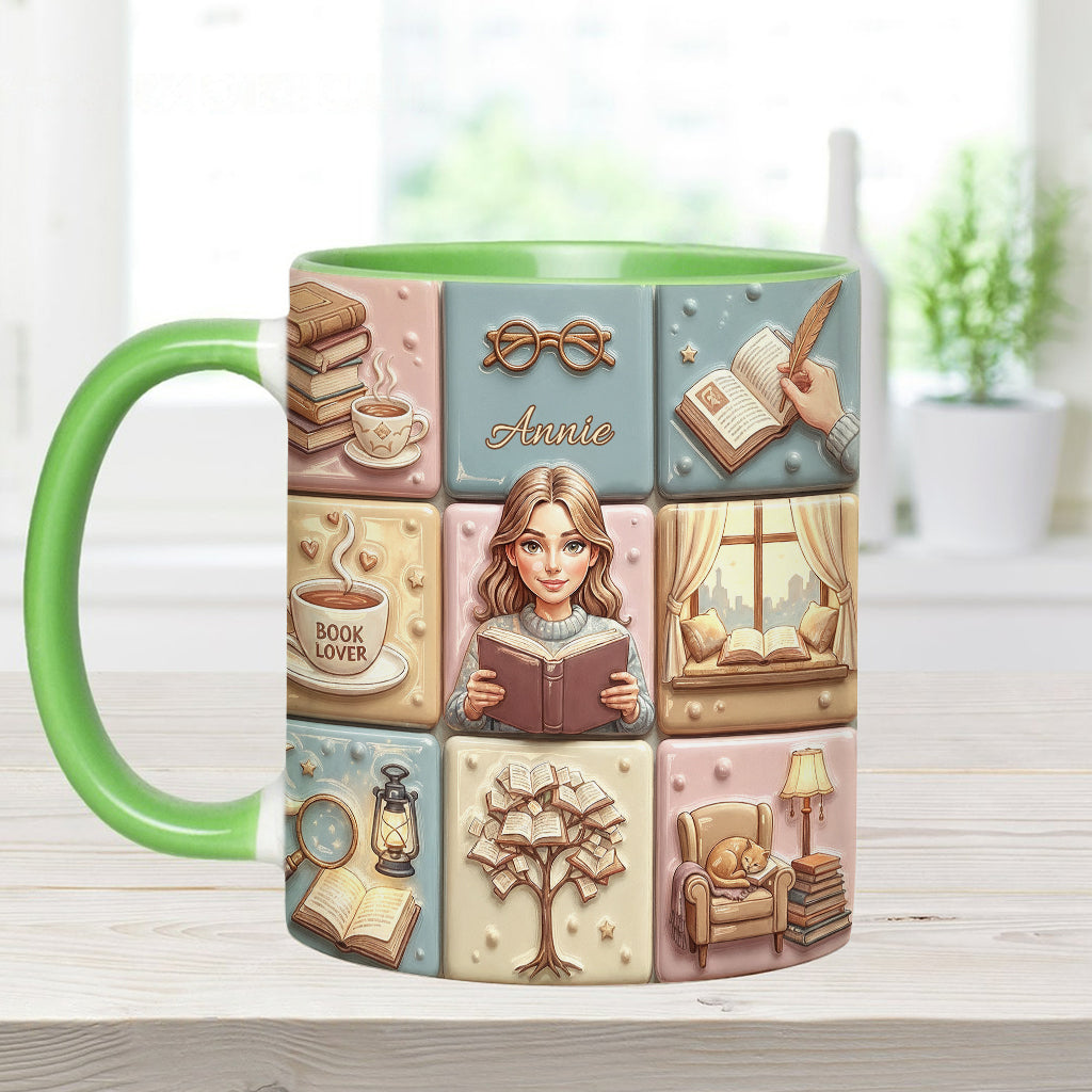 Mug personnalisé pour les passionnés de lecture et les bibliophiles - Sensibilisation au cancer du sein