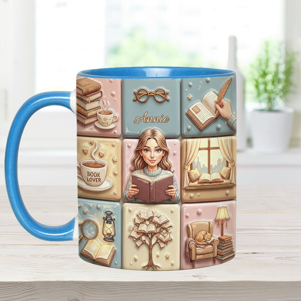 Mug personnalisé pour les passionnés de lecture et les bibliophiles - Sensibilisation au cancer du sein